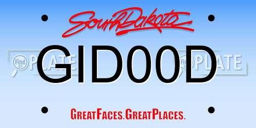 GID00D South Dakota License Plate