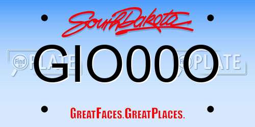 GIO00O South Dakota License Plate