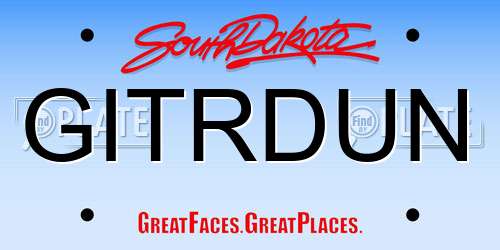 GITRDUN South Dakota License Plate