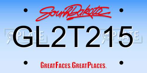 GL2T215 South Dakota License Plate