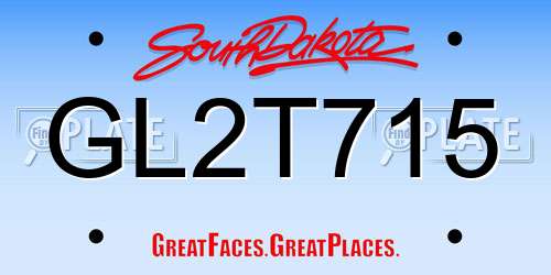 GL2T715 South Dakota License Plate