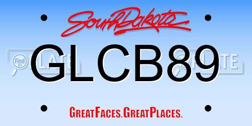 GLCB89 South Dakota License Plate