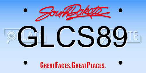 GLCS89 South Dakota License Plate