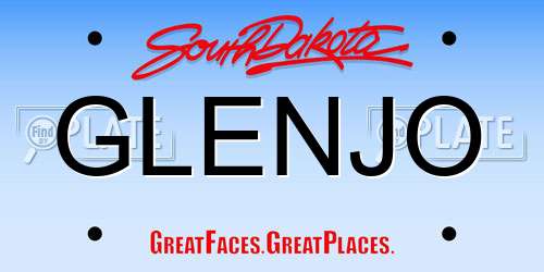 GLENJO South Dakota License Plate