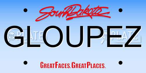 GLOUPEZ South Dakota License Plate