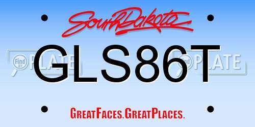 GLS86T South Dakota License Plate