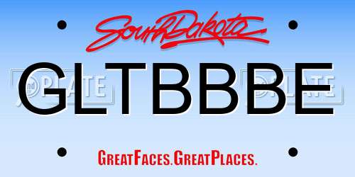 GLTBBBE South Dakota License Plate