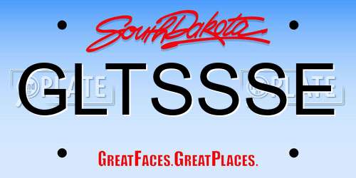 GLTSSSE South Dakota License Plate