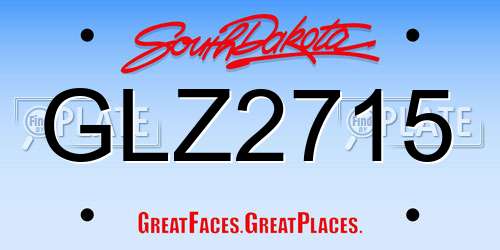 GLZ2715 South Dakota License Plate