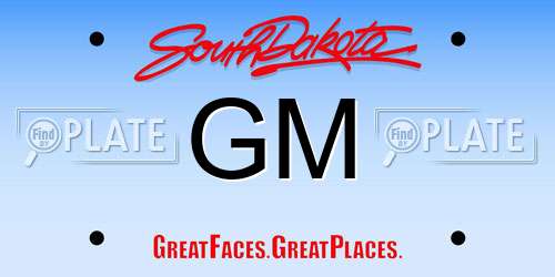 GM South Dakota License Plate