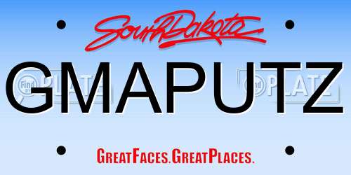 GMAPUTZ South Dakota License Plate