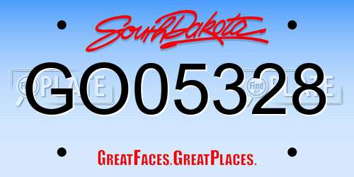 GO05328 South Dakota License Plate