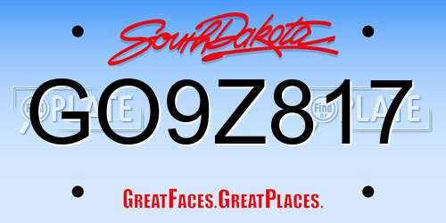 GO9Z817 South Dakota License Plate
