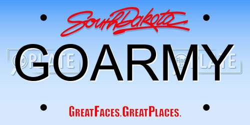 GOARMY South Dakota License Plate