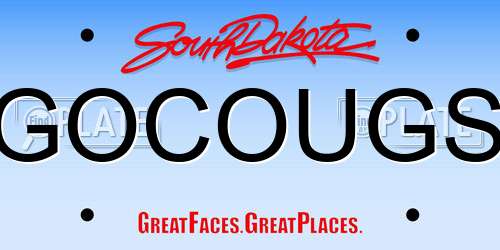 GOCOUGS South Dakota License Plate