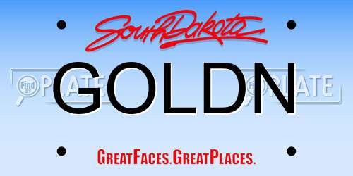 GOLDN South Dakota License Plate