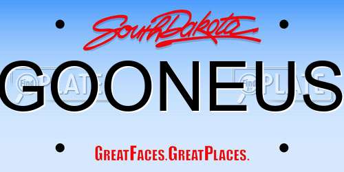 GOONEUS South Dakota License Plate