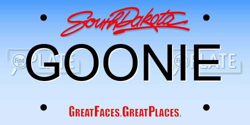 GOONIE South Dakota License Plate