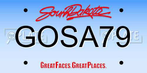 GOSA79 South Dakota License Plate