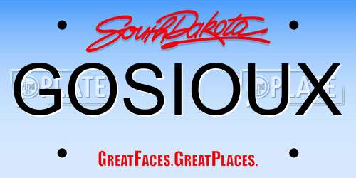 GOSIOUX South Dakota License Plate