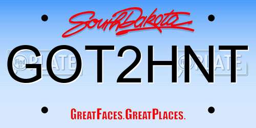 GOT2HNT South Dakota License Plate