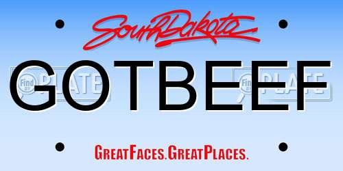 GOTBEEF South Dakota License Plate