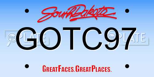 GOTC97 South Dakota License Plate