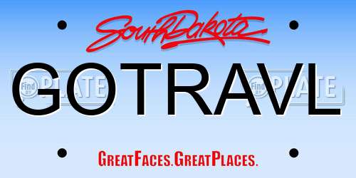 GOTRAVL South Dakota License Plate