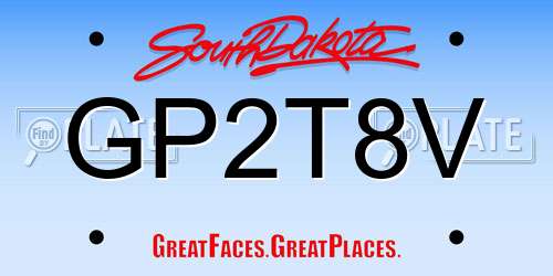 GP2T8V South Dakota License Plate