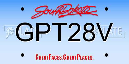 GPT28V South Dakota License Plate