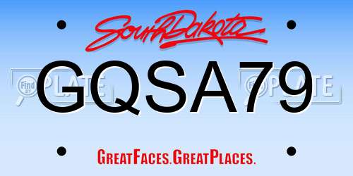 GQSA79 South Dakota License Plate