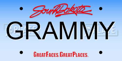 GRAMMY South Dakota License Plate