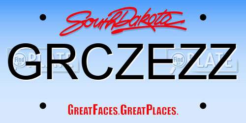 GRCZEZZ South Dakota License Plate