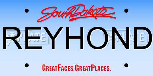 GREYHONDA South Dakota License Plate
