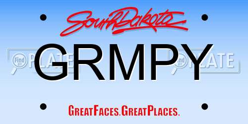 GRMPY South Dakota License Plate