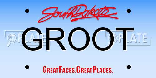 GROOT South Dakota License Plate
