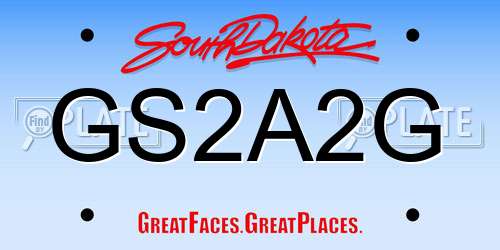 GS2A2G South Dakota License Plate