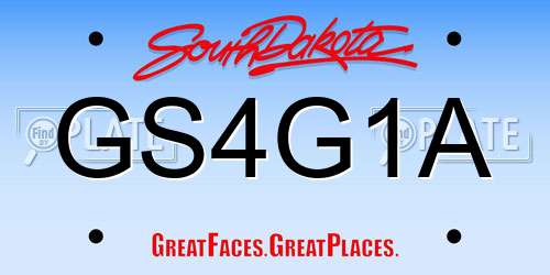 GS4G1A South Dakota License Plate