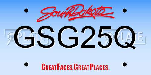 GSG25Q South Dakota License Plate