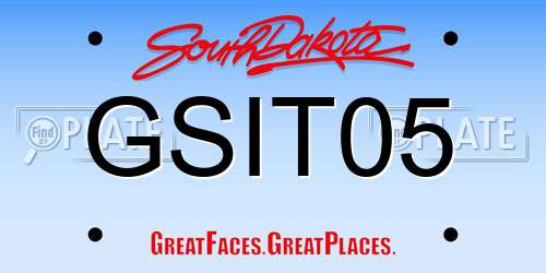 GSIT05 South Dakota License Plate
