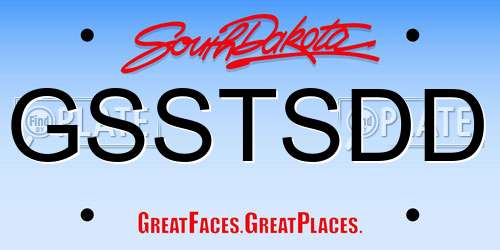 GSSTSDD South Dakota License Plate