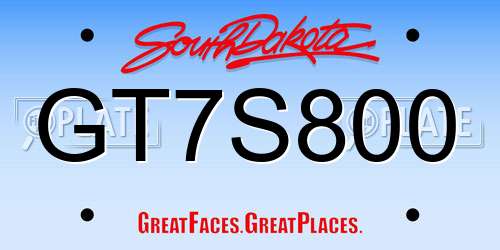 GT7S800 South Dakota License Plate