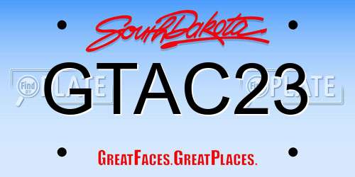 GTAC23 South Dakota License Plate