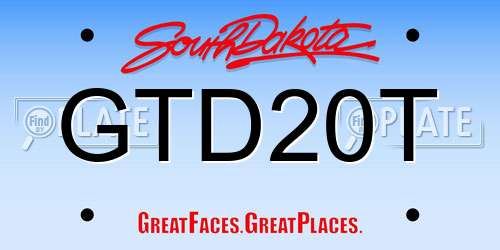 GTD20T South Dakota License Plate