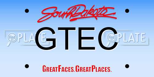 GTEC South Dakota License Plate
