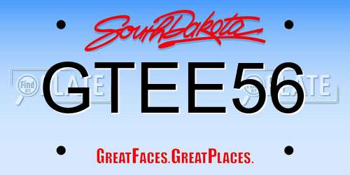 GTEE56 South Dakota License Plate