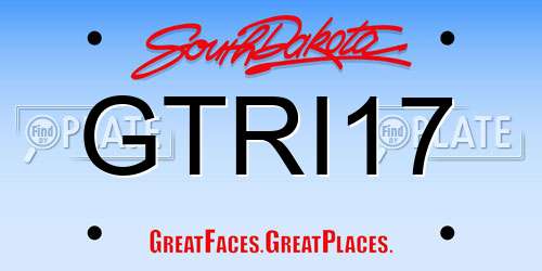 GTRI17 South Dakota License Plate