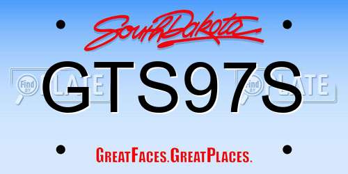 GTS97S South Dakota License Plate