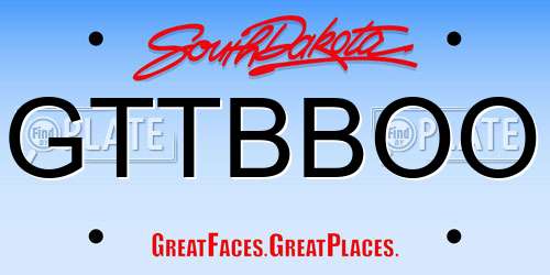 GTTBBOO South Dakota License Plate