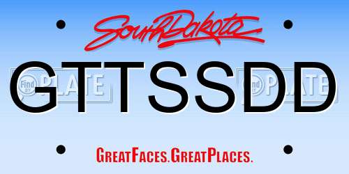 GTTSSDD South Dakota License Plate